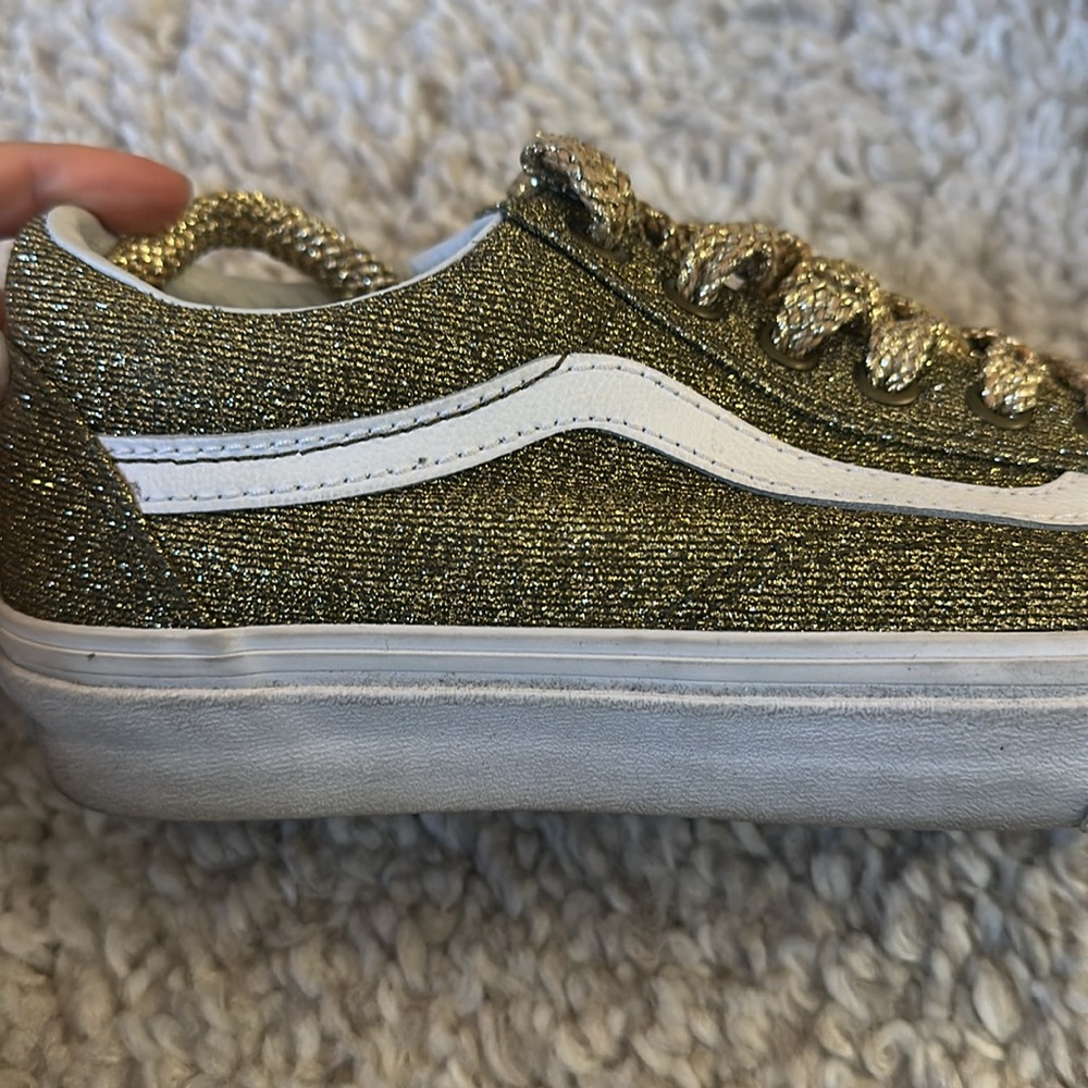 Vans old skool gold glitter 6.5